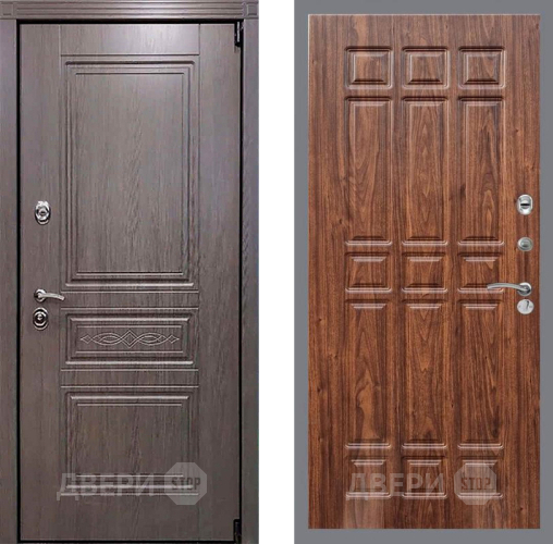 Входная металлическая Дверь Рекс (REX) Пренмиум-S FL-33 орех тисненый