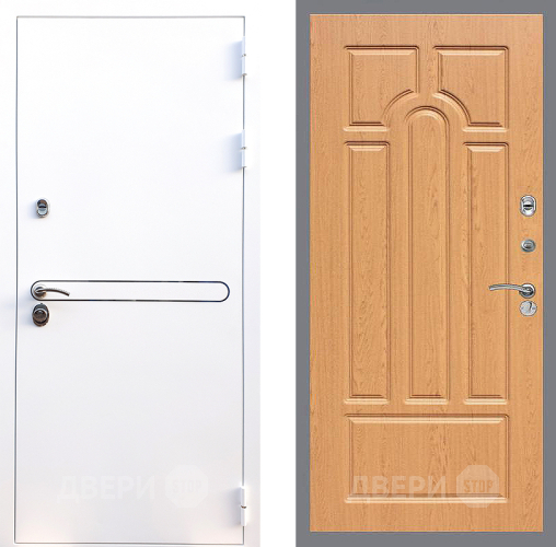 Входная металлическая Дверь Стоп Лайн Вайт ФЛ-58 Дуб