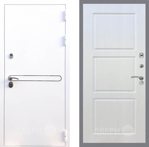 Входная металлическая Дверь Стоп Лайн Вайт ФЛ-3 Лиственница беж