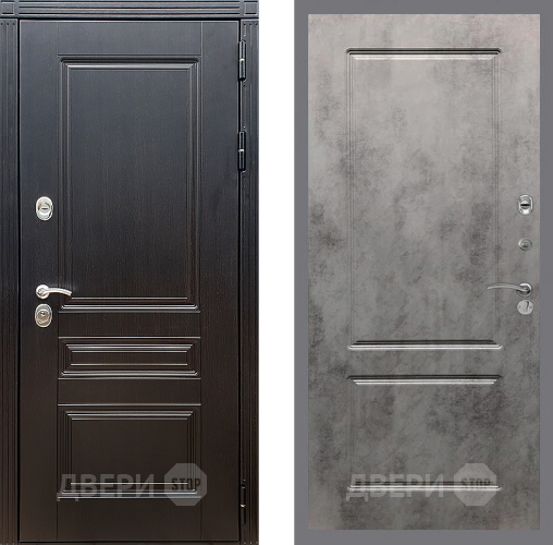 Входная металлическая Дверь Стоп МЕГАПОЛИС ФЛ-117 Бетон темный