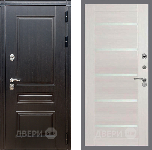 Входная металлическая Дверь Стоп МЕГАПОЛИС СБ-14 Лиственница беж