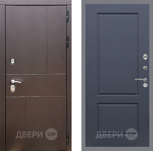 Входная металлическая Дверь Стоп УРБАН ФЛ-117 Силк титан