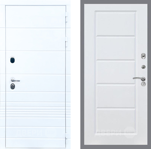 Входная металлическая Дверь Стоп ТРЕНДО ФЛ-39 Силк Сноу