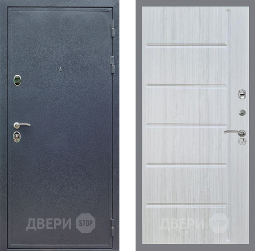 Входная металлическая Дверь Стоп СИЛЬВЕР ФЛ-102 Сандал белый