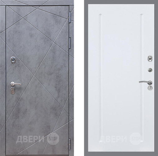 Дверь Стоп Лучи ФЛ-68 Силк Сноу