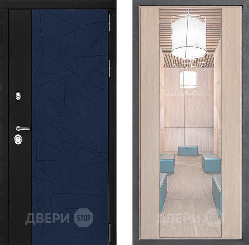 Дверь Дверной континент ДК-9 ФЛЗ-1 Зеркало Капучино