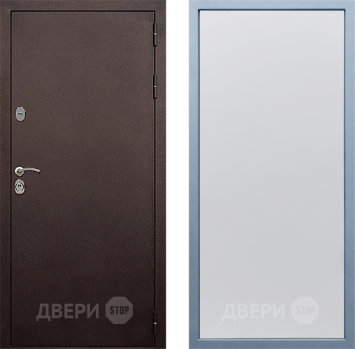 Входная металлическая Дверь Дива МД-40 Медь Н-1 Белый