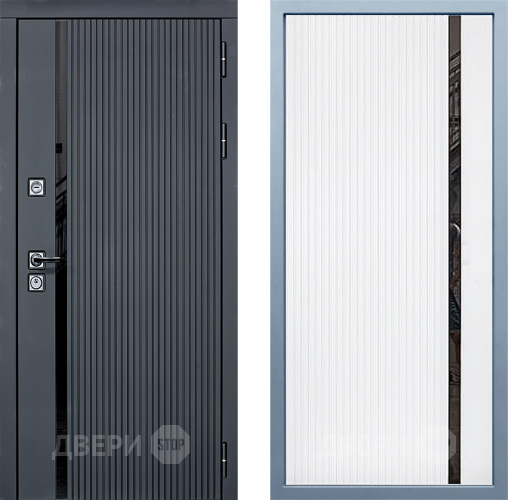 Входная металлическая Дверь Дива МХ-46 STR МХ-46 Белый матовый