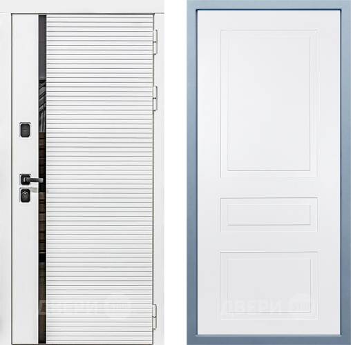 Входная металлическая Дверь Дива МХ-45 Белая STR Н-13 Белый