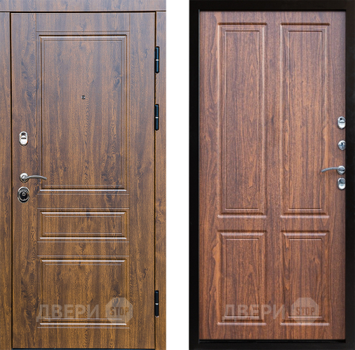 Входная металлическая Дверь Престиж Классика Дуб Премиум Орех светлый