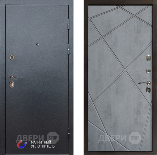 Дверь Престиж Графит Лучи Бетон темный