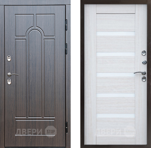 Входная металлическая Дверь Престиж TERMO с терморазрывом Арка Царга Лиственница белая