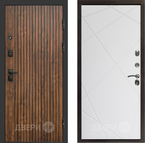 Входная металлическая Дверь Престиж Tvist Лучи Бетон белый