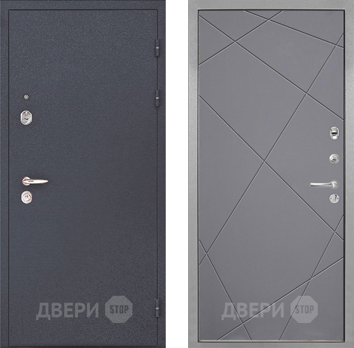 Входная металлическая Дверь Интекрон (INTECRON) Колизей Лучи-М Графит софт