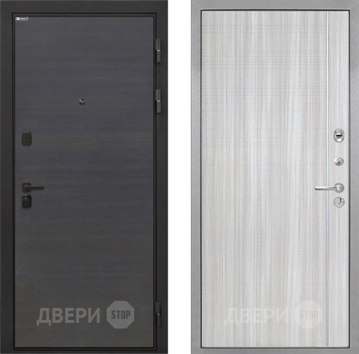Входная металлическая Дверь Интекрон (INTECRON) Профит Black Эковенге В-07 с молдингом Сандал белый