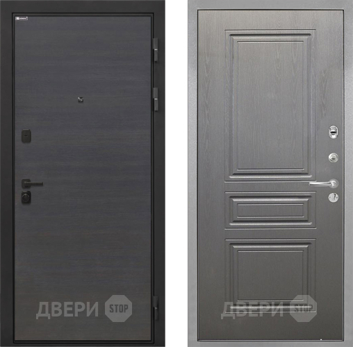 Входная металлическая Дверь Интекрон (INTECRON) Профит Black Эковенге ФЛ-243 Графит вуд дуб