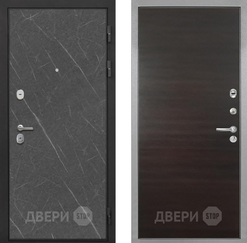 Входная металлическая Дверь Интекрон (INTECRON) Гектор Гранит Лава Оникс Гладкая Эковенге поперечный