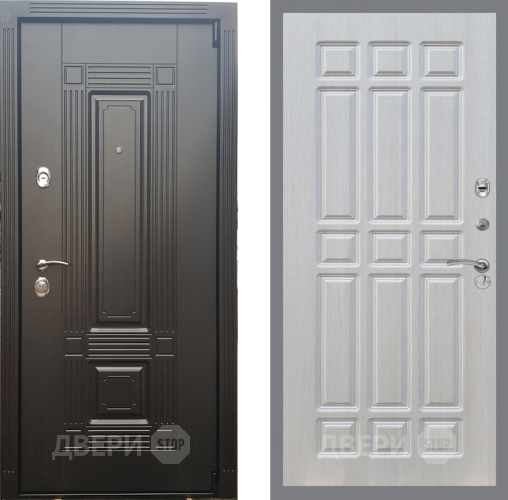 Входная металлическая Дверь Рекс (REX) 9 FL-33 Лиственница беж