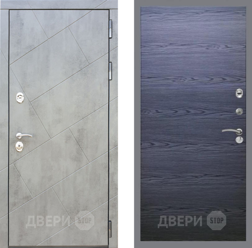 Входная металлическая Дверь Рекс (REX) 22 GL Дуб тангенальный черный