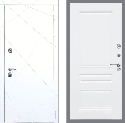 Входная металлическая Дверь Рекс (REX) 13 Силк Сноу FL-243 Силк Сноу