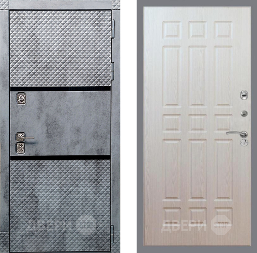 Входная металлическая Дверь Рекс (REX) 15 Бетон Темный FL-33 Беленый дуб