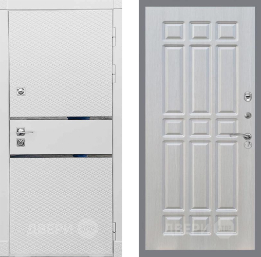 Входная металлическая Дверь Рекс (REX) 15 Силк Сноу FL-33 Лиственница беж