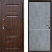 Дверь Престиж TERMO с терморазрывом Премиум Орех Горизонт Бетон темный