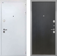 Дверь Интекрон (INTECRON) Колизей White ФЛ-295 Лофт черный 860х2050 мм