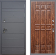 Дверь Рекс (REX) 14 силк титан FL-33 орех тисненый